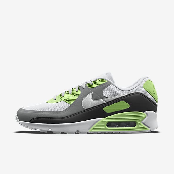 Schuhe herren air max 90 black white turbo green store